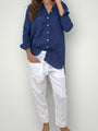 jessie pant-white linen Apparel