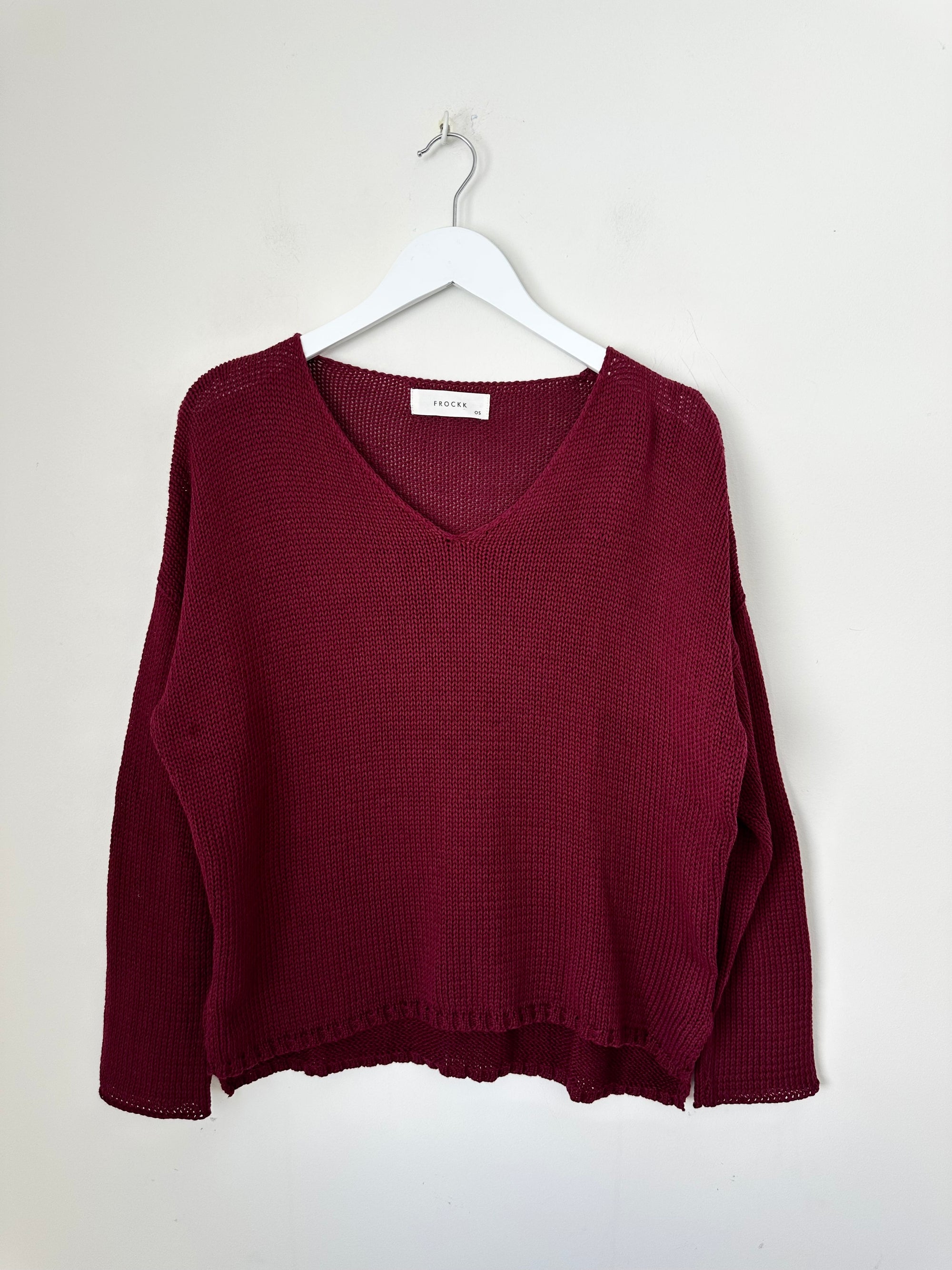 jamie knit - merlot cotton Apparel