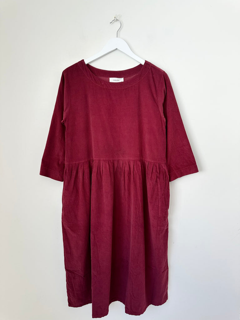 april dress - wine cord Apparel