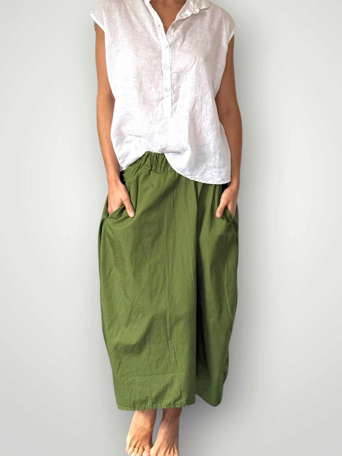 lana skirt - moss cotton Apparel