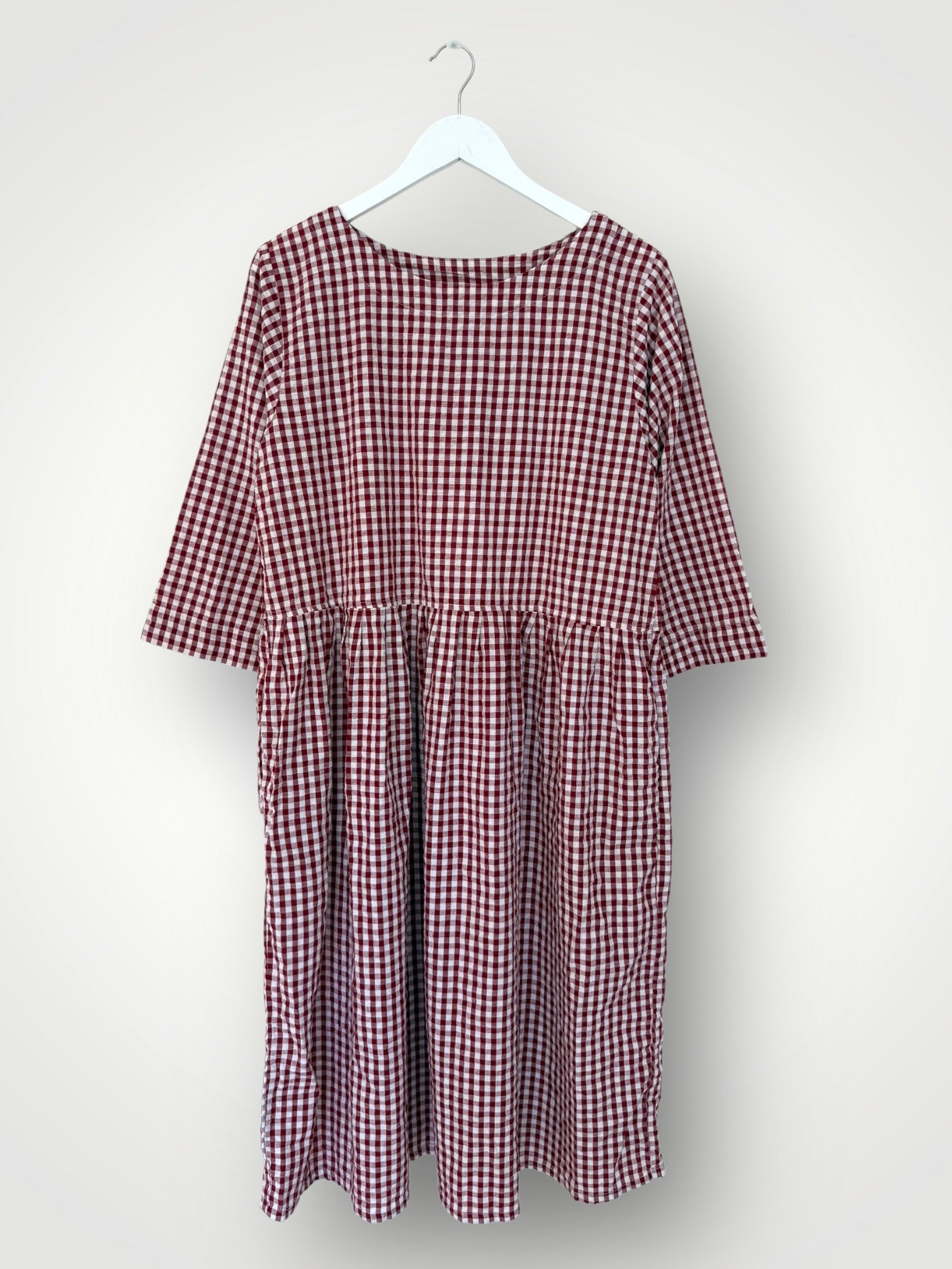 april dress - red gingham cotton Apparel