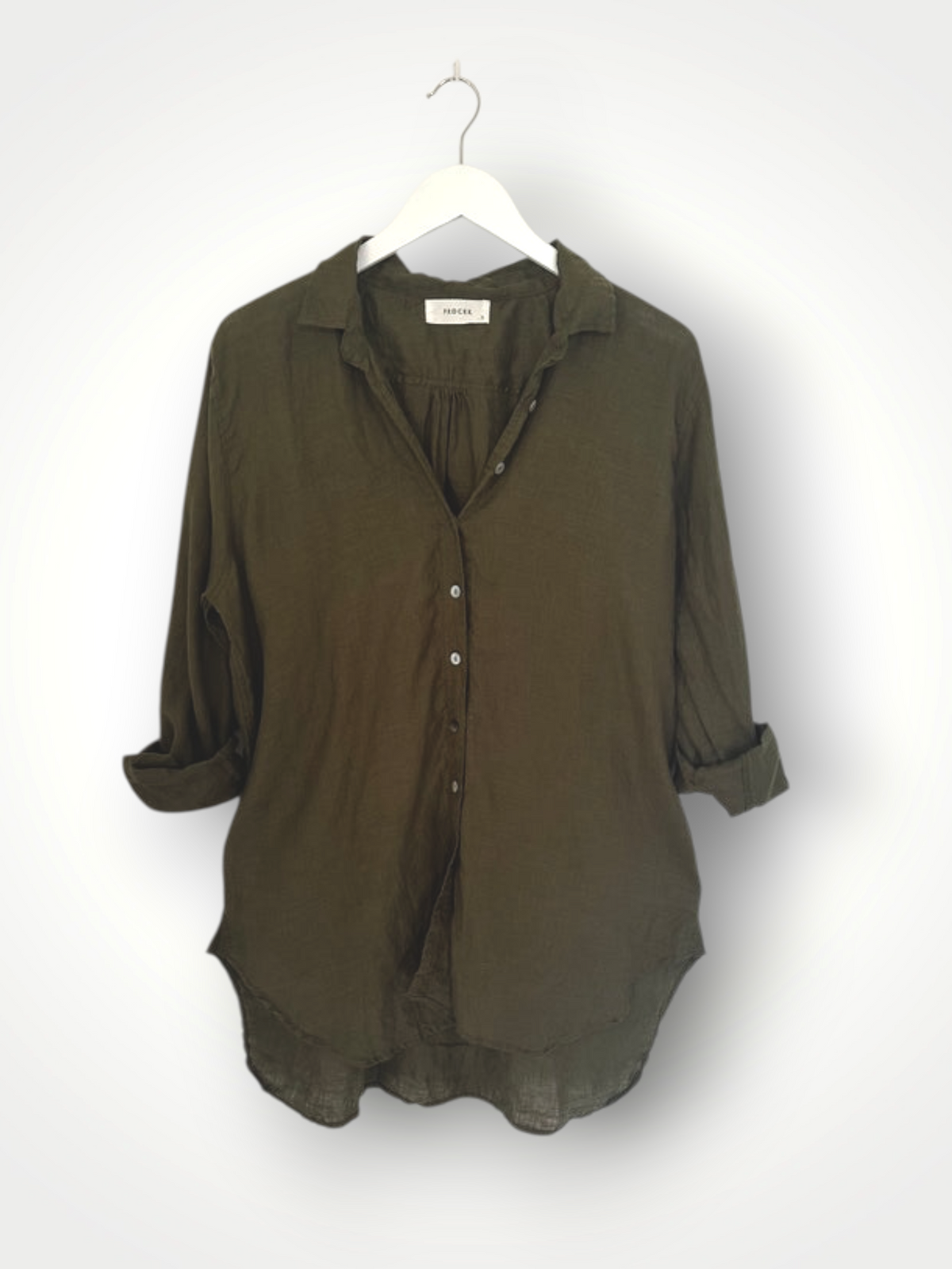 skyla shirt - army linen Apparel