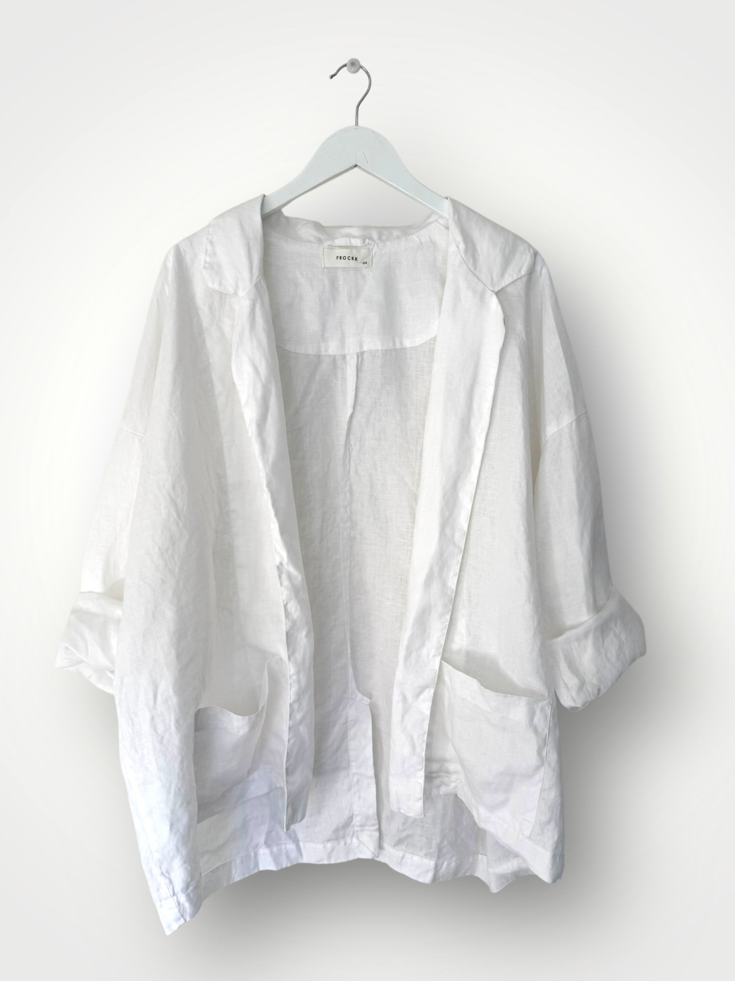 albert blazer -white linen Shirts