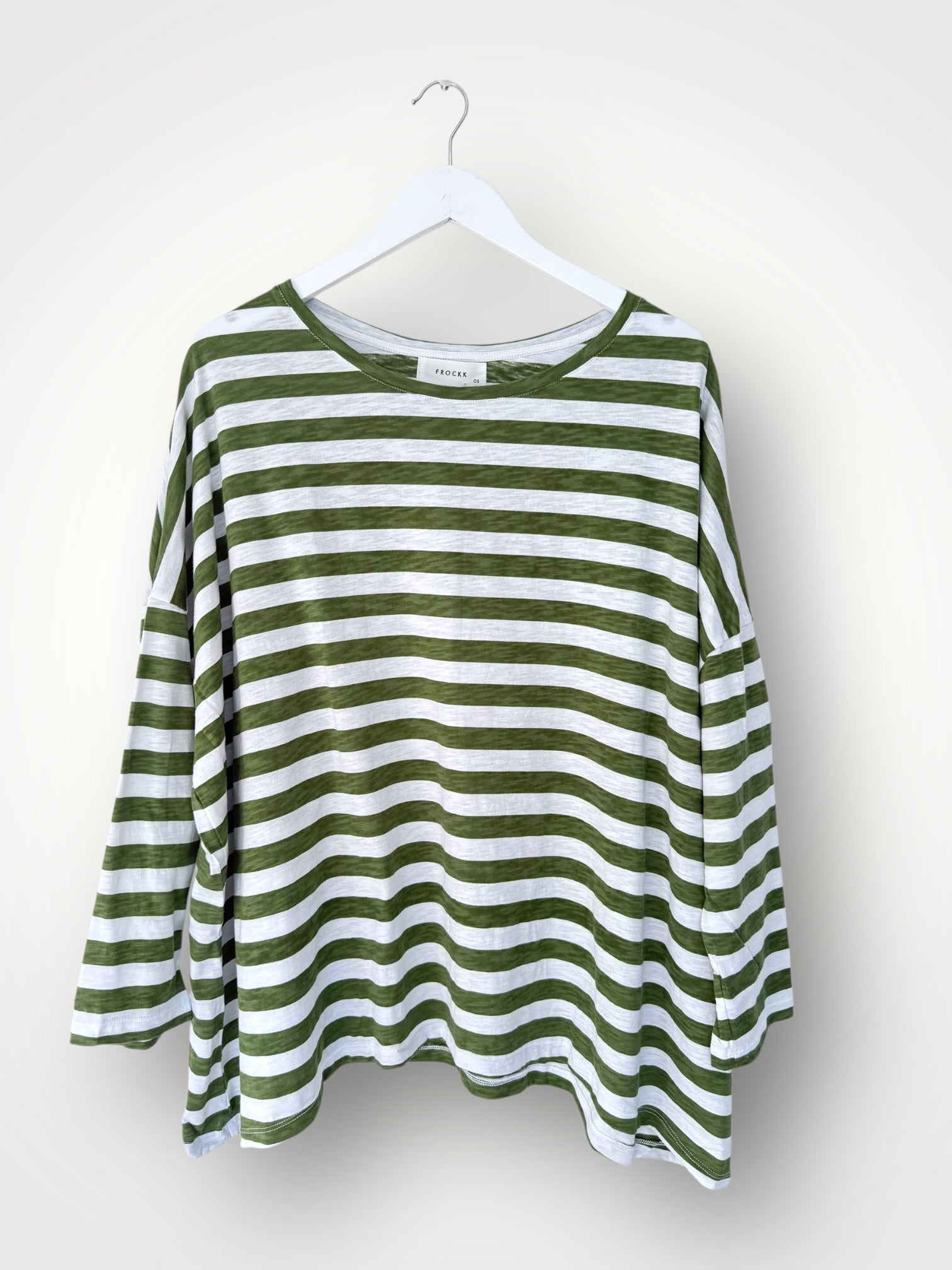 estella top-moss stripe cotton knit Apparel