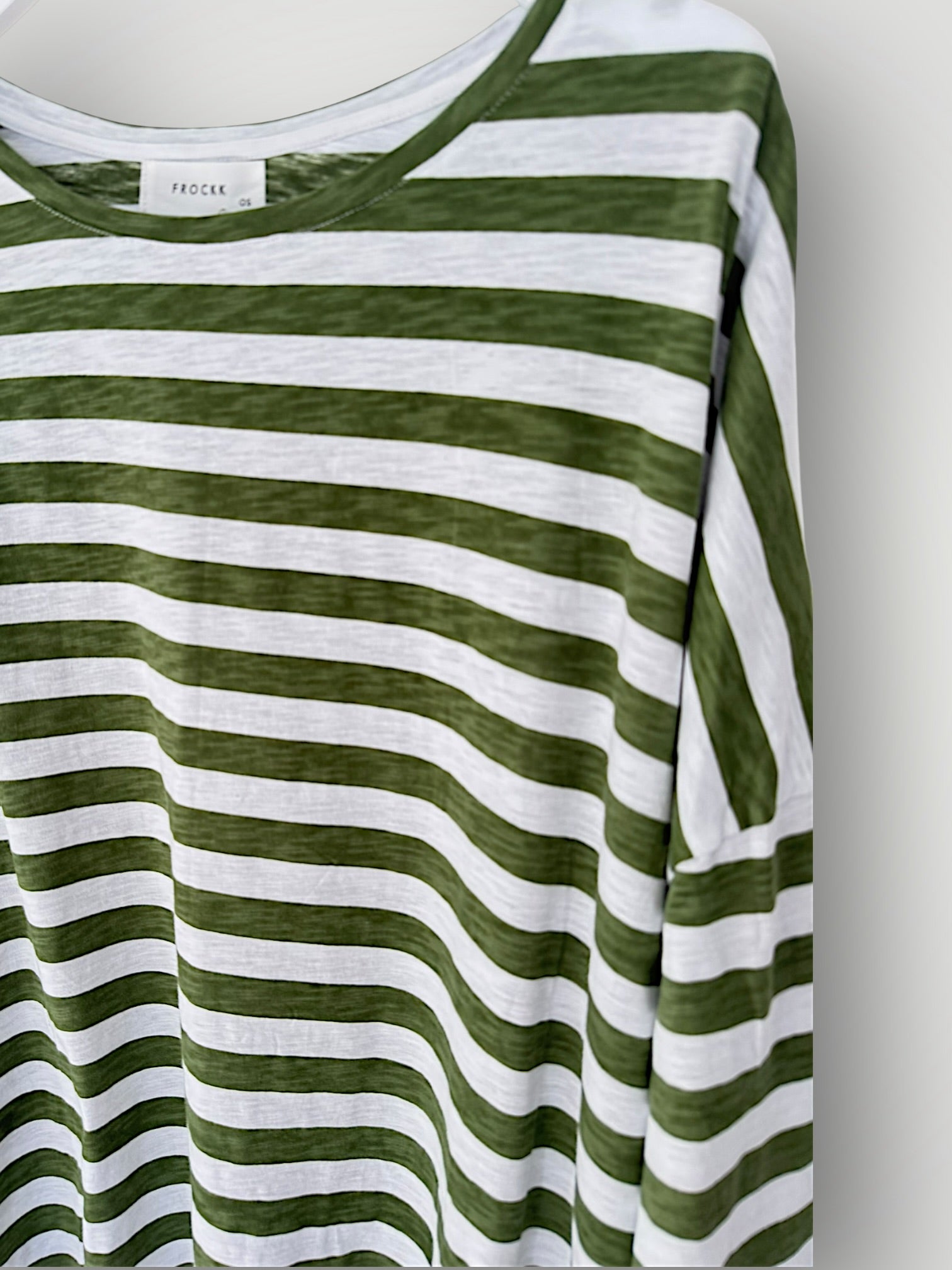 estella top-moss stripe cotton knit Apparel