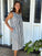 becky dress -  charcoal stripe linen Apparel  
