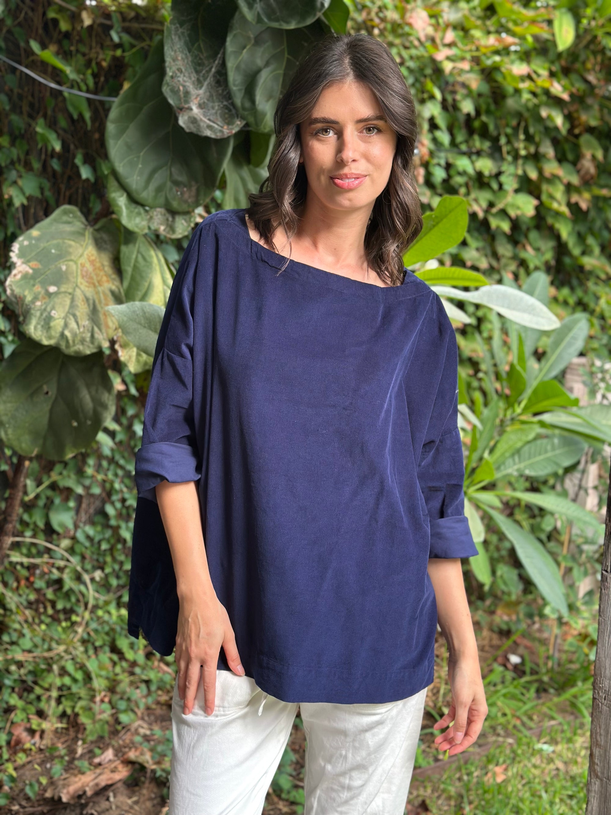 avril top - indigo cord Apparel