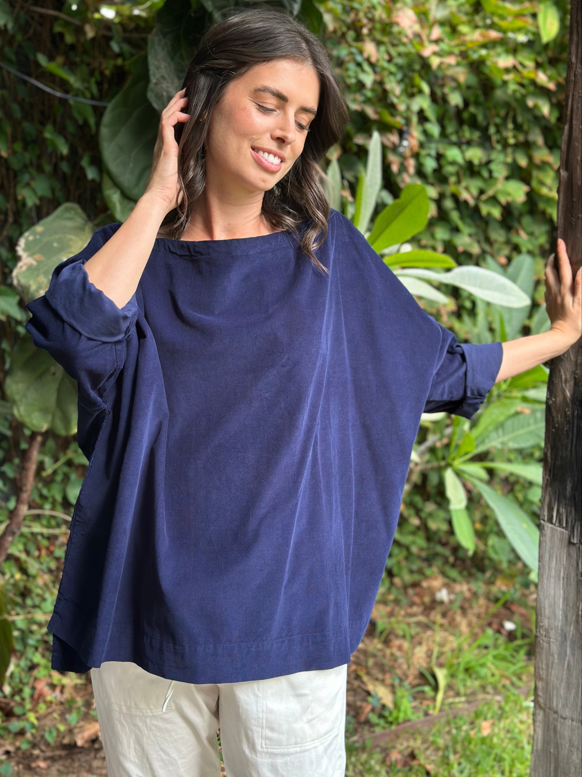 avril top - indigo cord Apparel