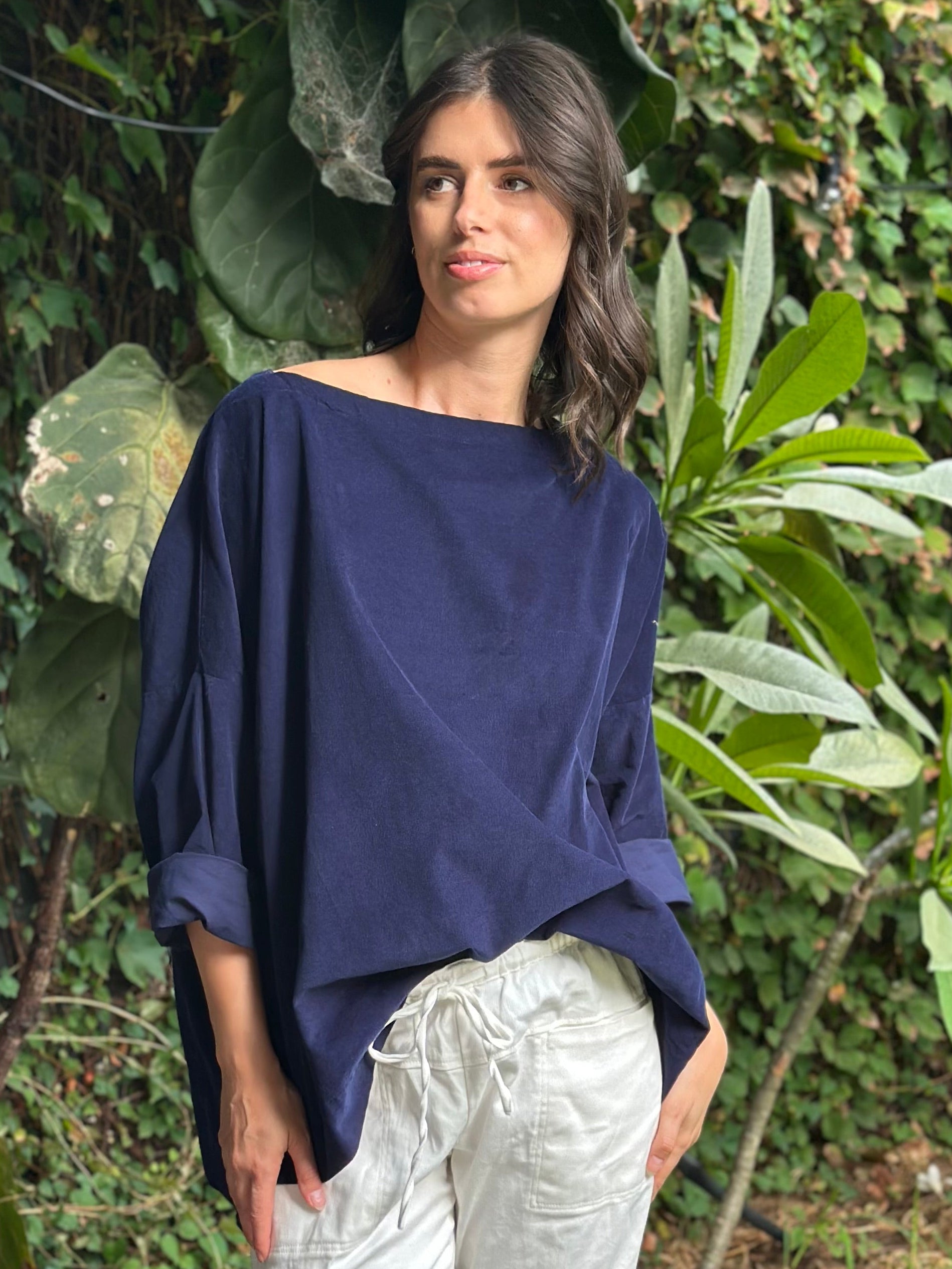 avril top - indigo cord Apparel