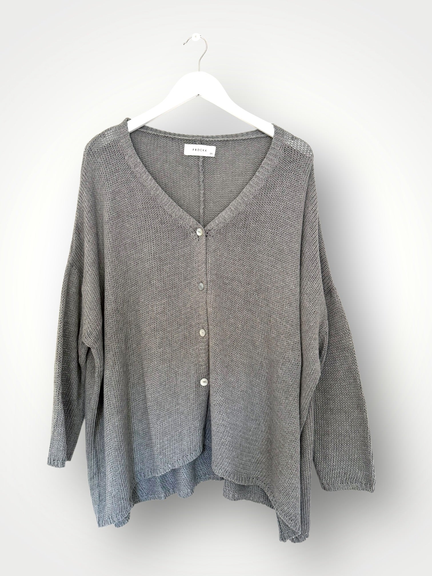 stella cardi- grey cotton knit Apparel