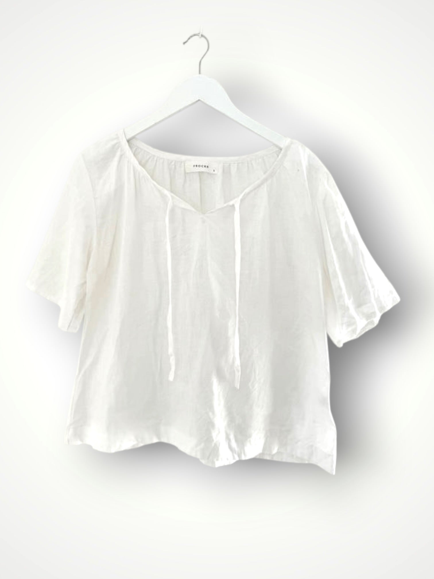 serena top-white linen