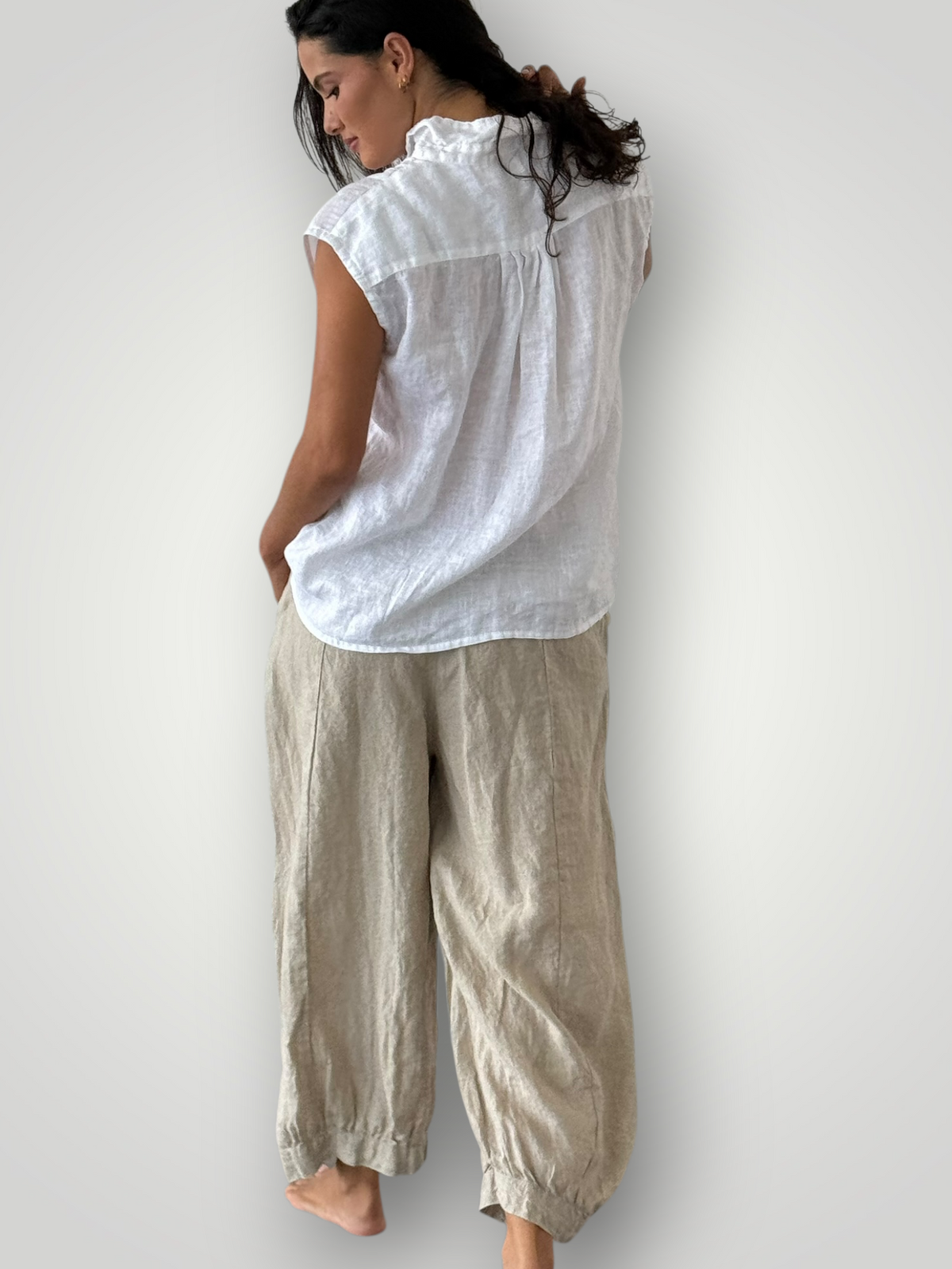 jackie pant - natural linen Apparel