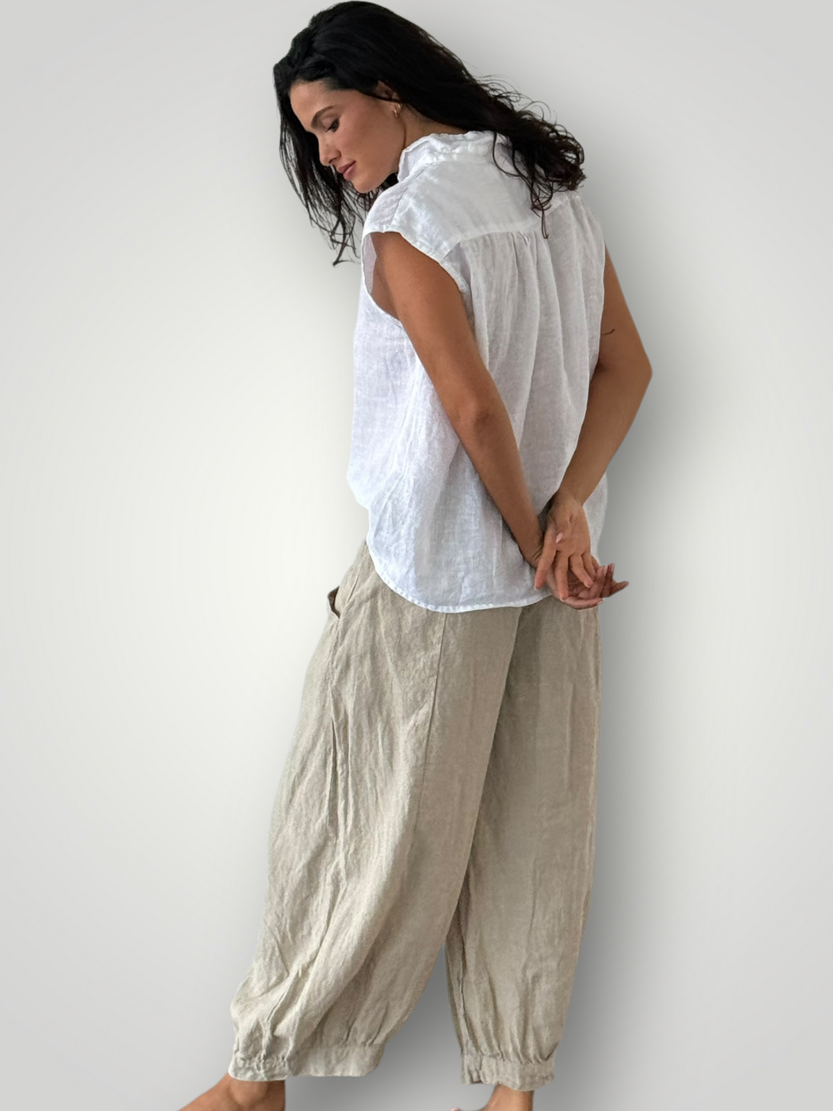 jackie pant - natural linen Apparel