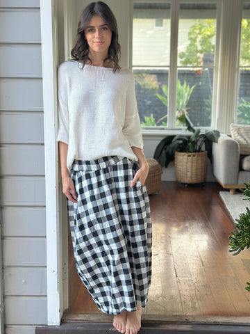 lana skirt - black check Apparel