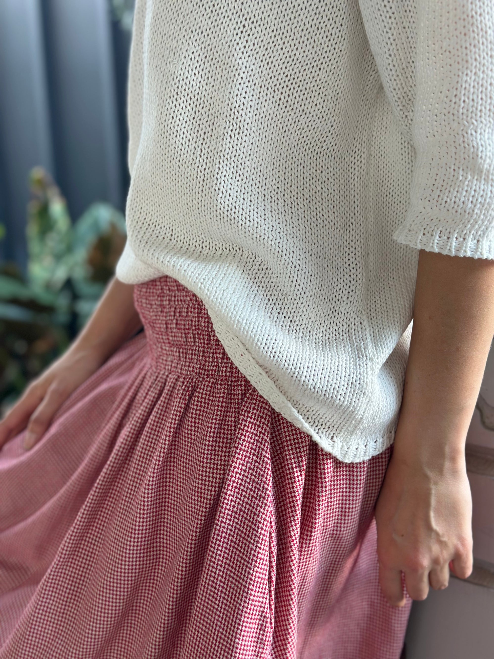 lola skirt - red houndstooth Apparel