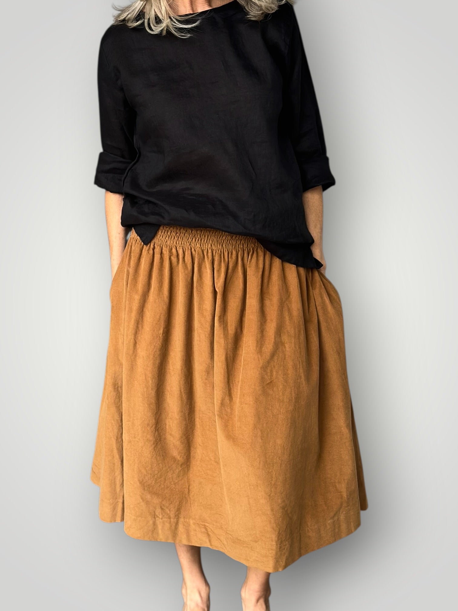 lola skirt- toffee cord Apparel