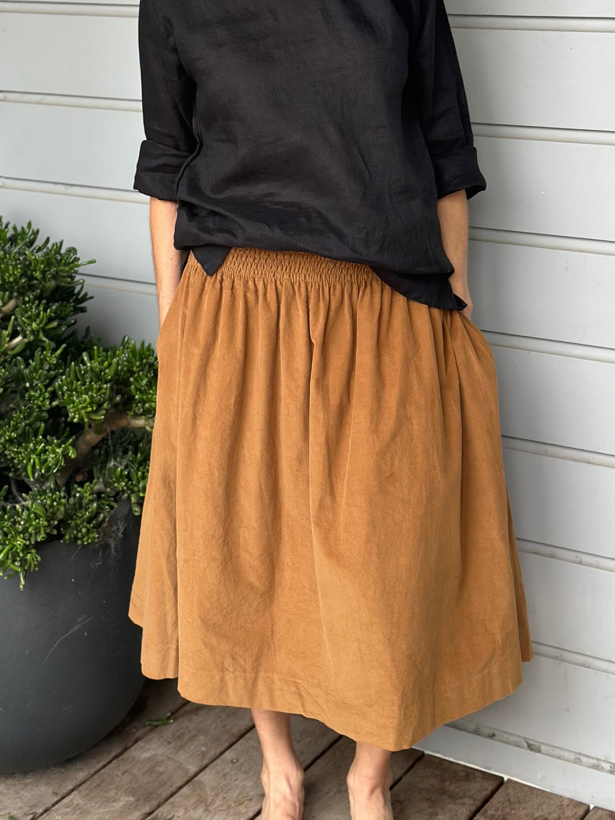 lola skirt - caramel cord Apparel  