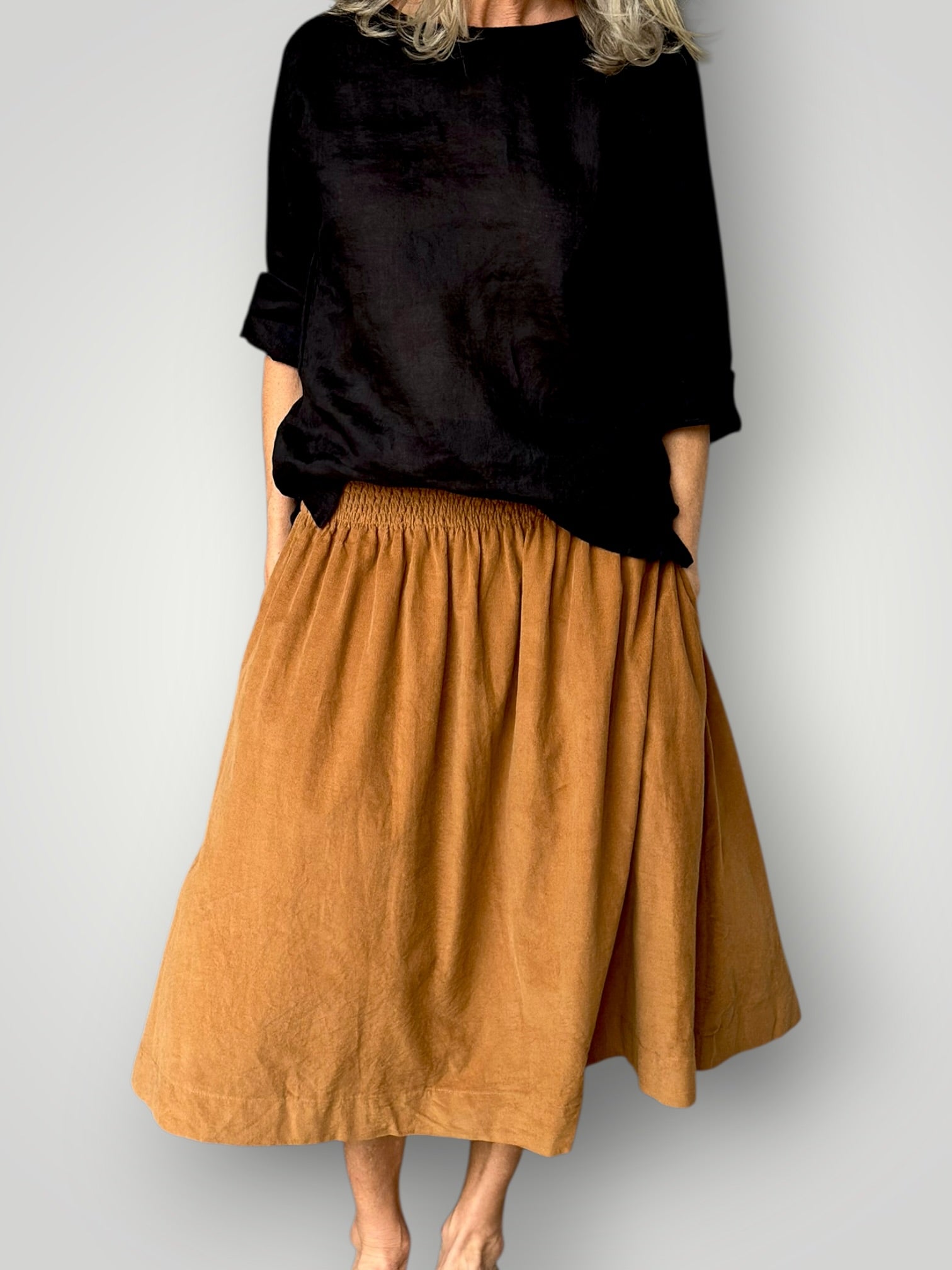 lola skirt- toffee cord Apparel