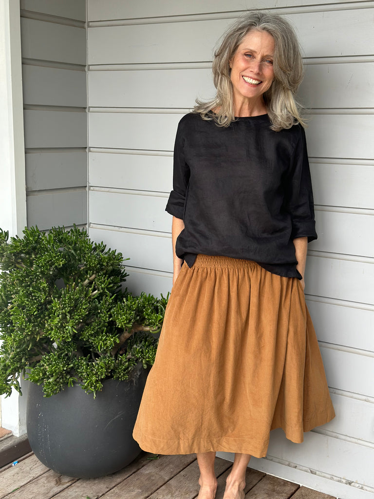 lola skirt - caramel cord Apparel  