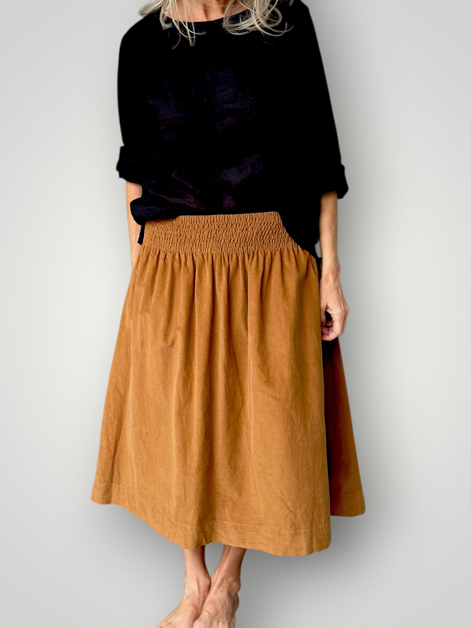 lola skirt- toffee cord Apparel