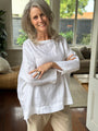 avril top - white linen Apparel  