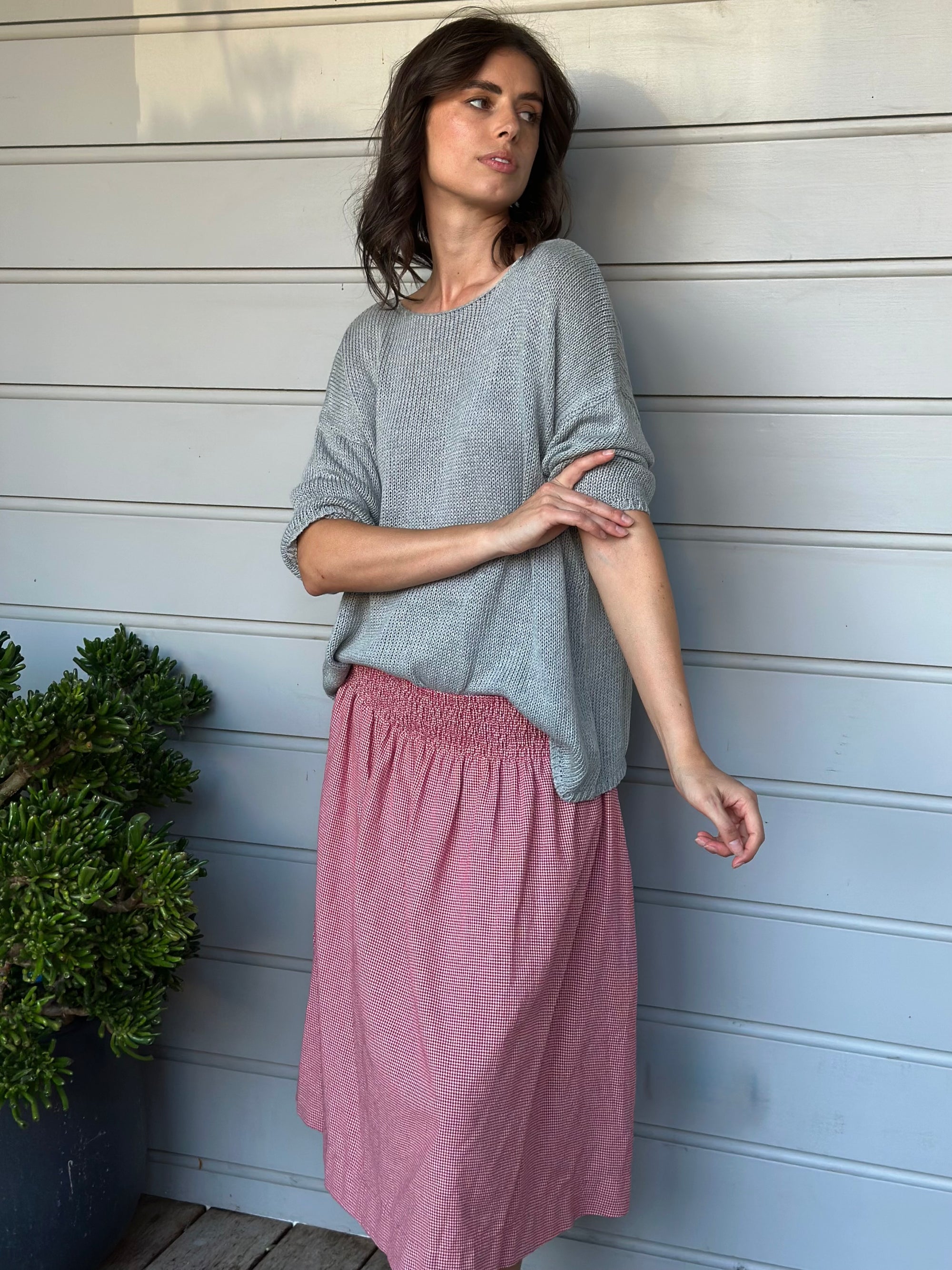 lola skirt - red houndstooth Apparel