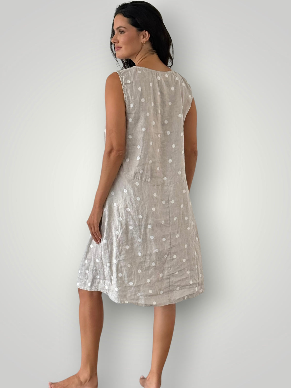 poppy dress- natural spot linen Apparel