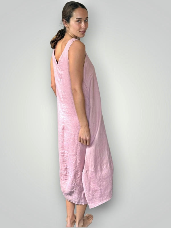 amber dress - dusty rose linen Apparel