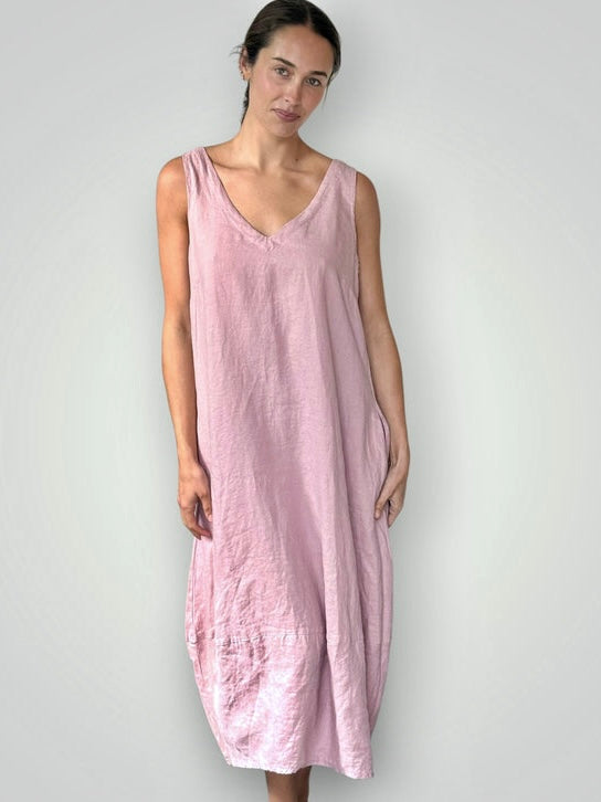 amber dress - dusty rose linen Apparel