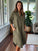 elena shirtdress - army linen Apparel  