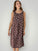 becky dress - chocolate spot linen Apparel
