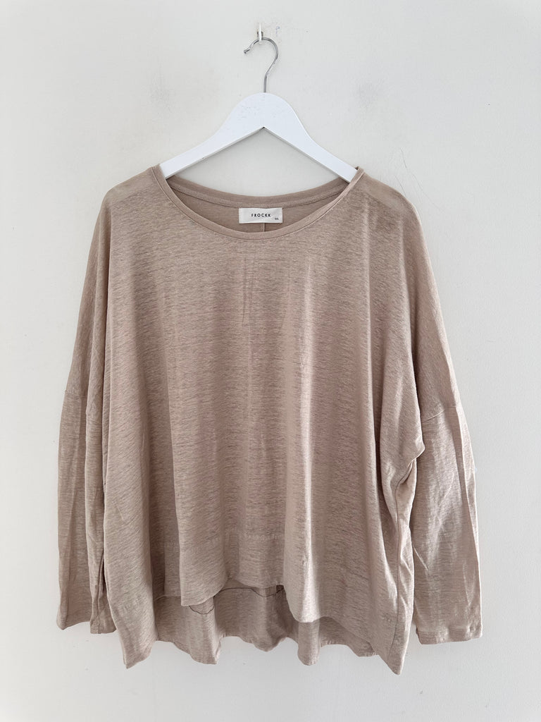 nina top - natural linen knit General