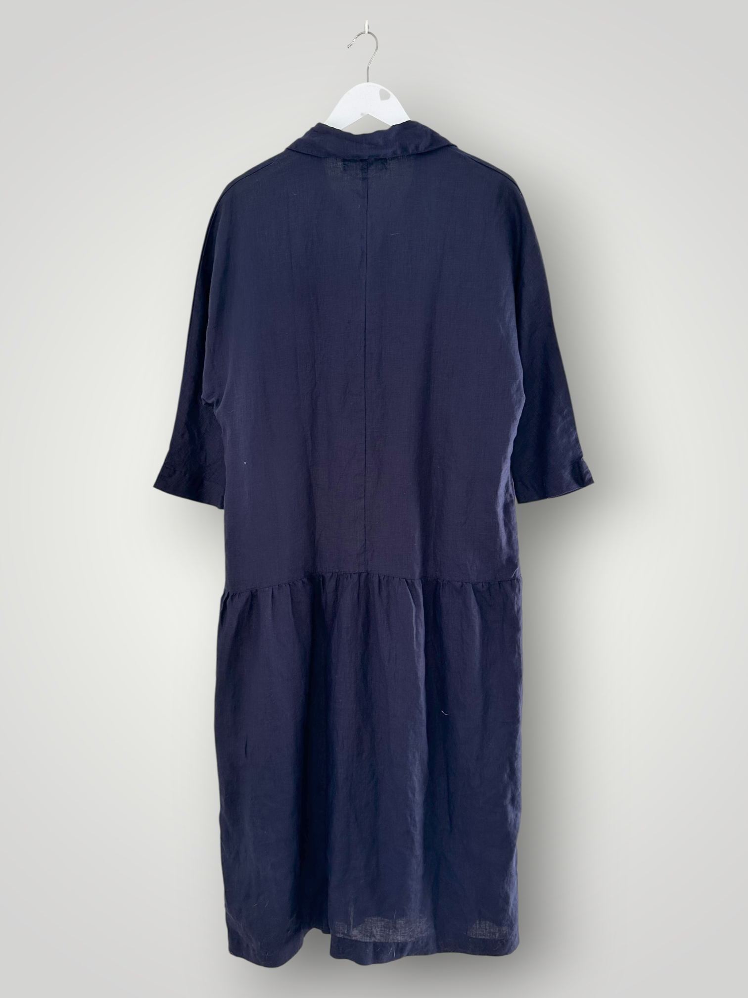 Elsie dress-navy linen Apparel