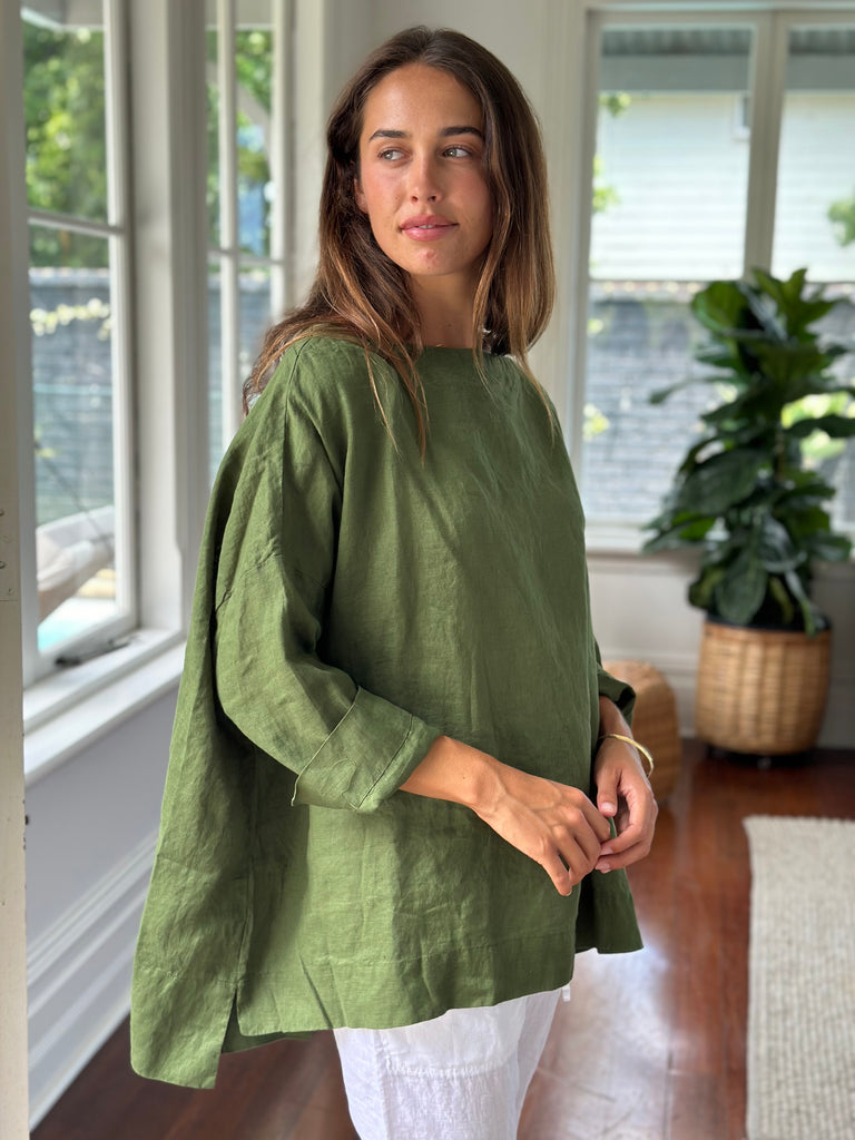 avril top-moss linen Apparel  