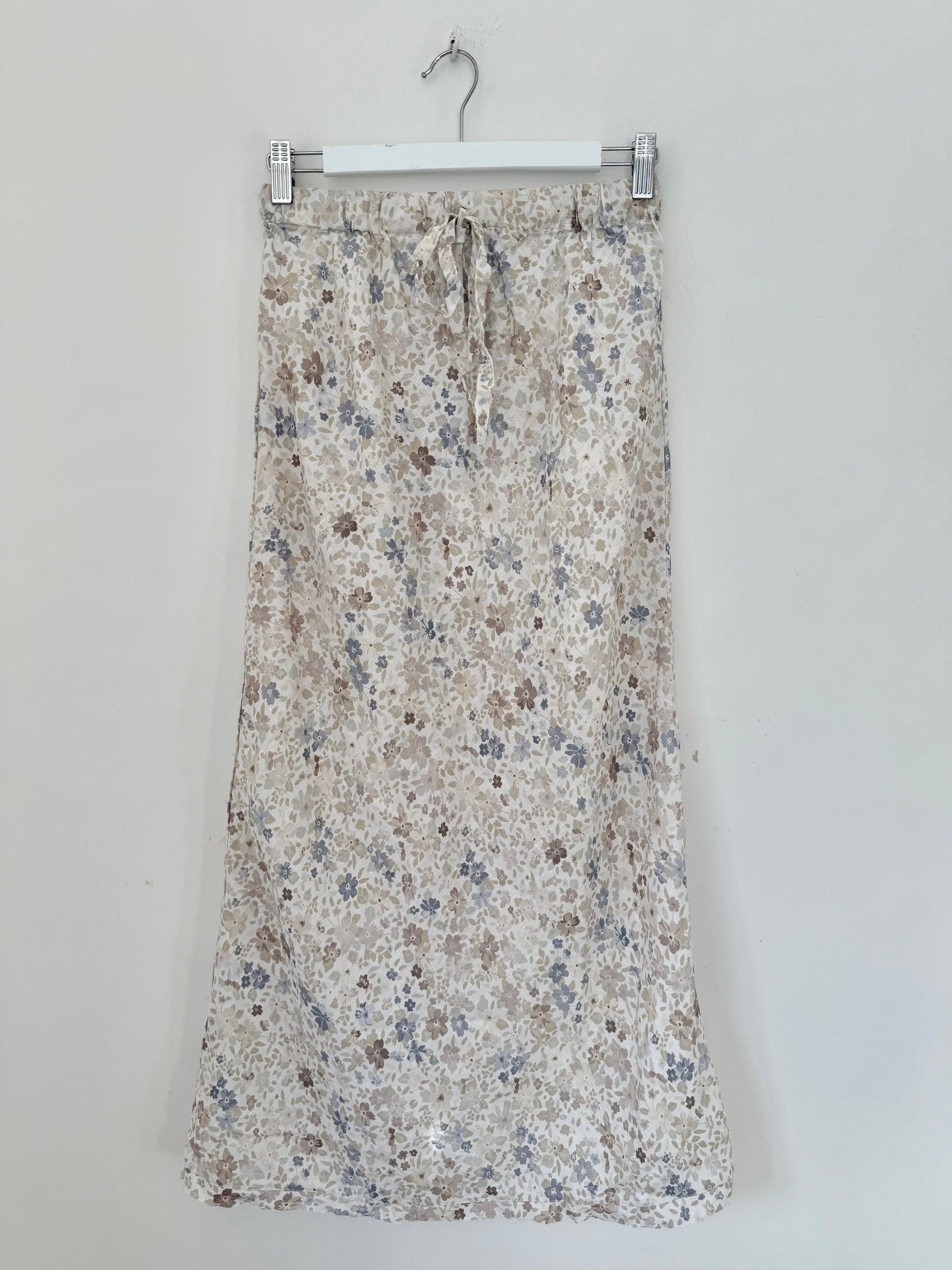 anthea skirt - flower patch linen Apparel