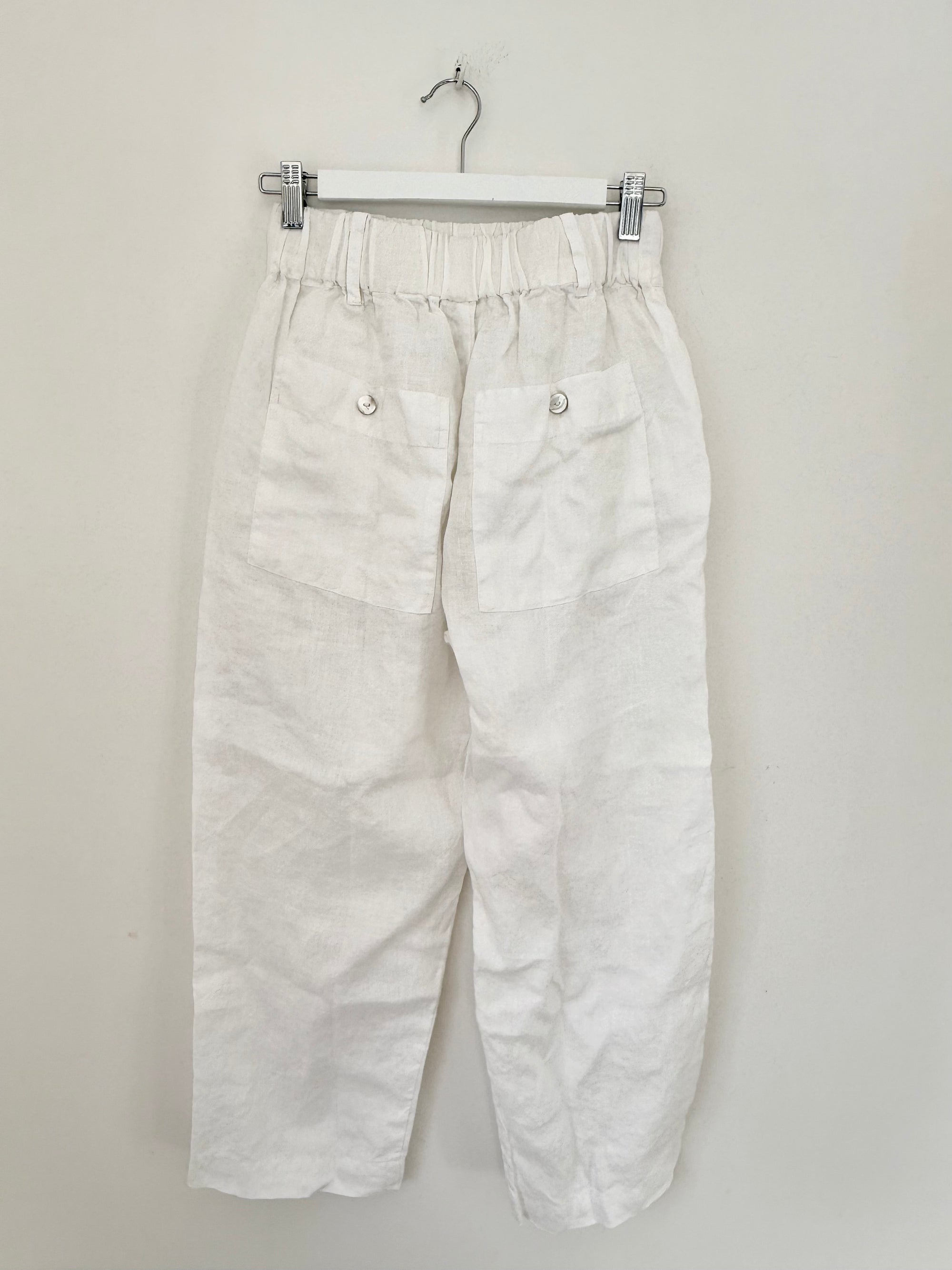 peta pants - white linen Apparel