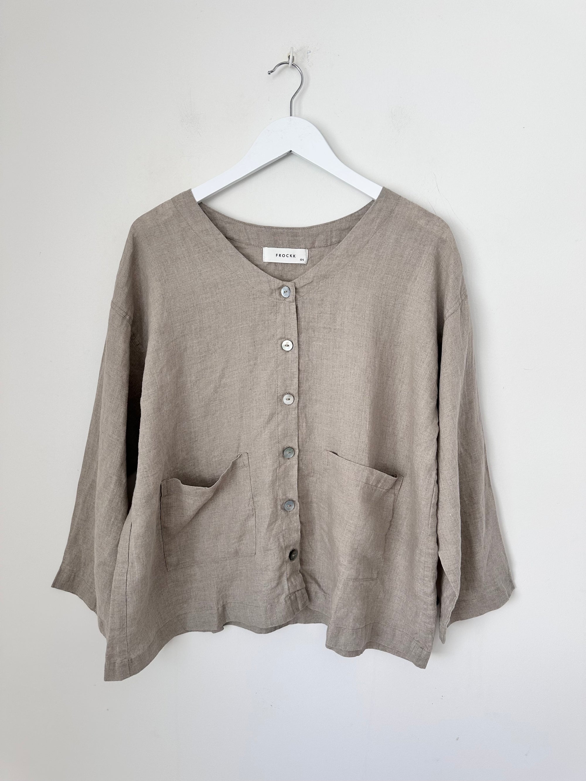 jamie jacket -natural linen Apparel
