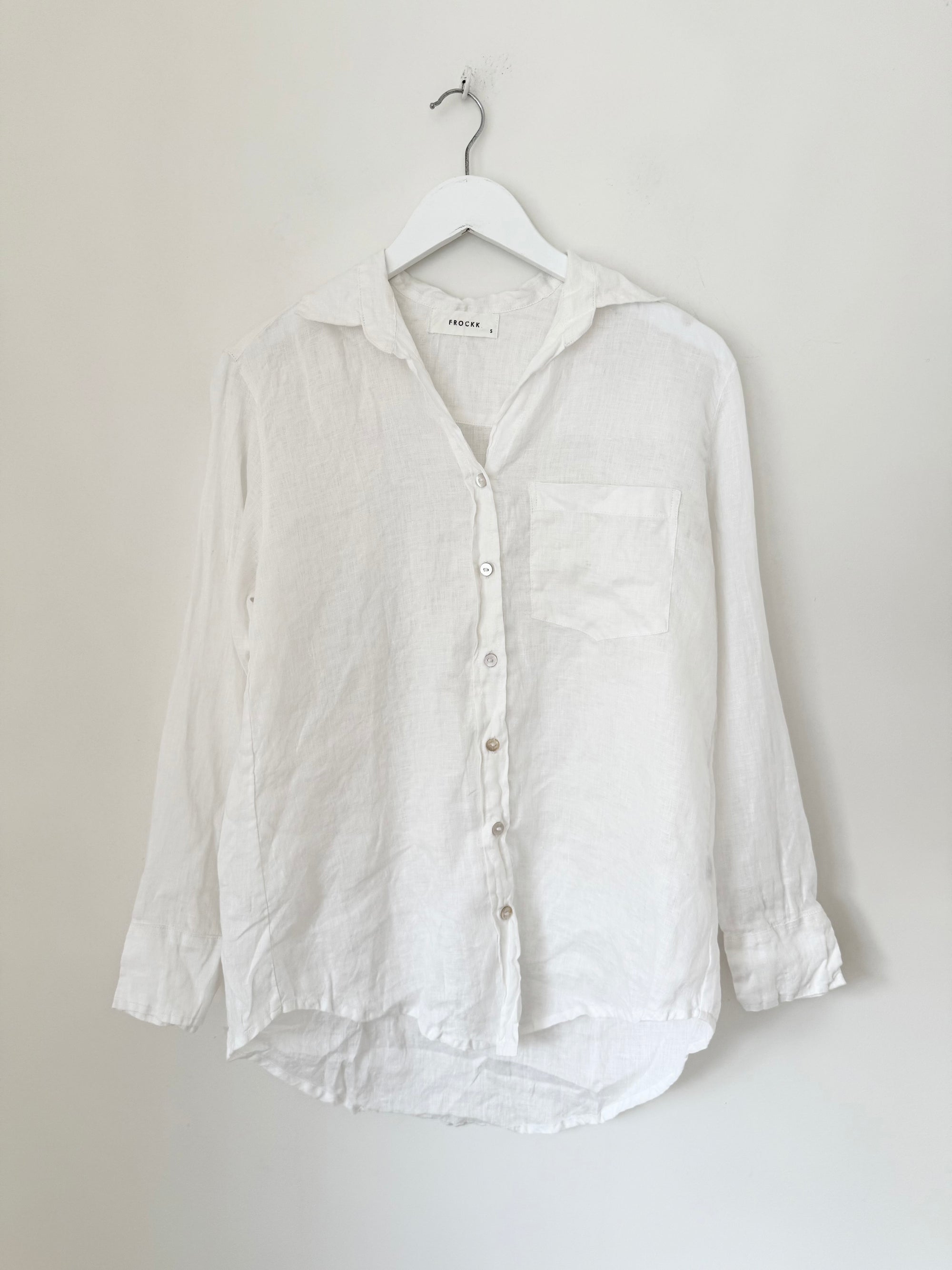 erika shirt - white linen