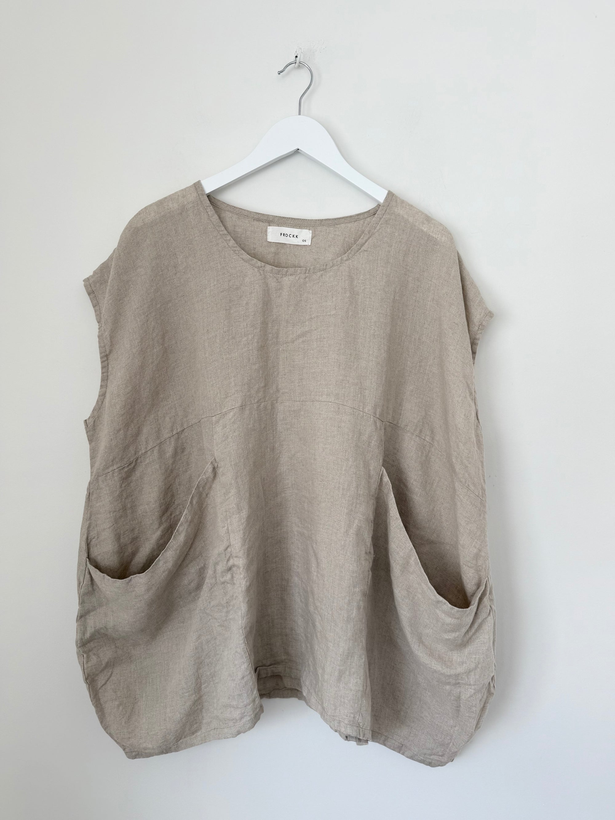 melrose top - natural linen Apparel
