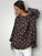avril top - chocolate spot linen Apparel