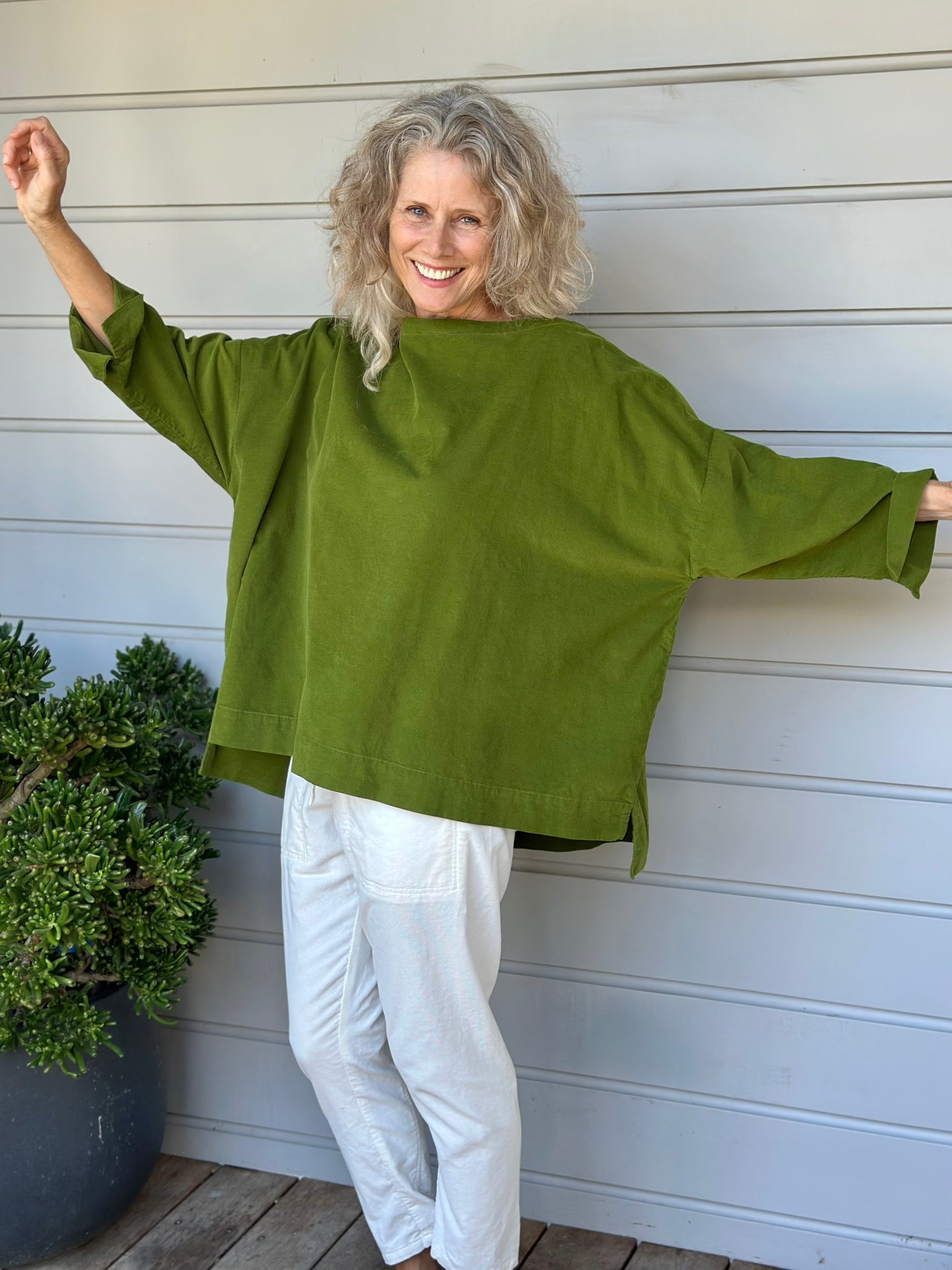 avril top - olive cord Apparel
