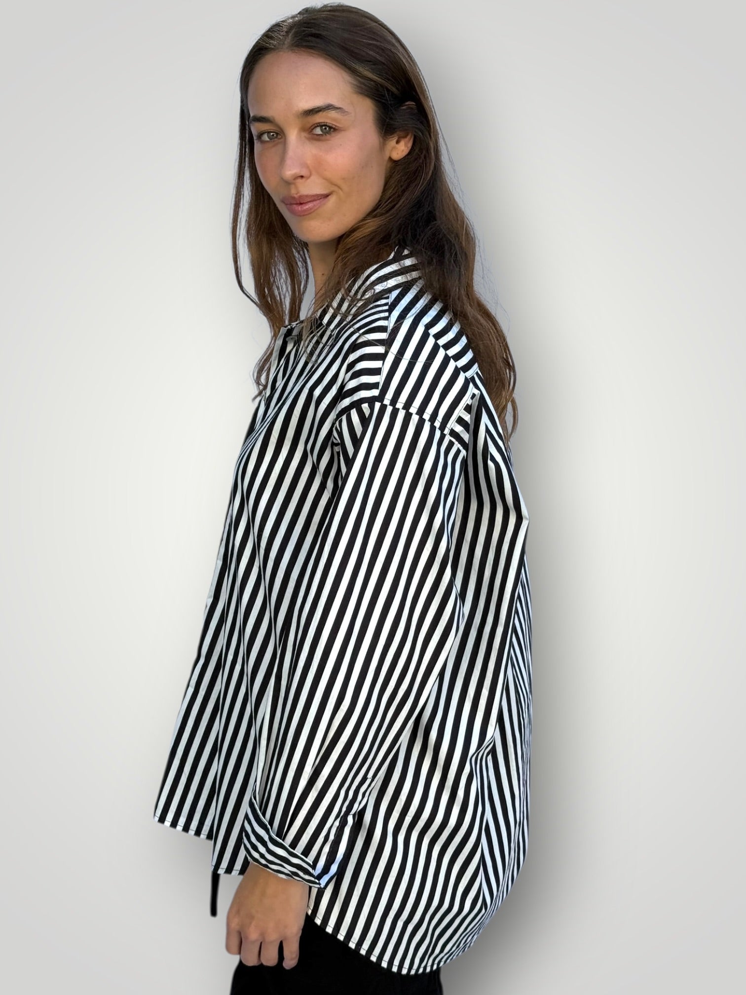 jordan shirt-black stripe cotton