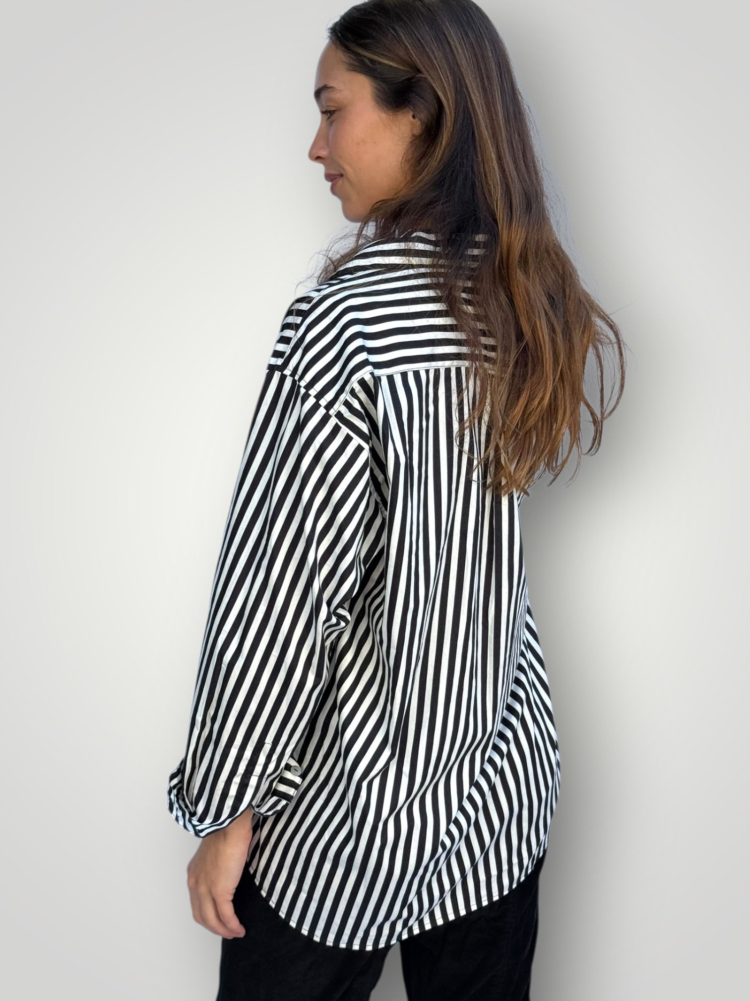 jordan shirt-black stripe cotton