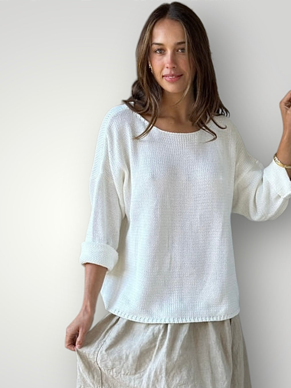 ashton cotton jersey - warm white Apparel