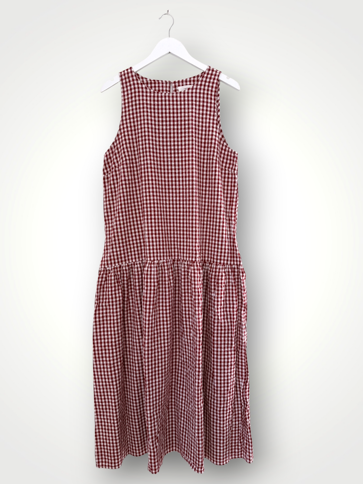 anna dress - red gingham cotton