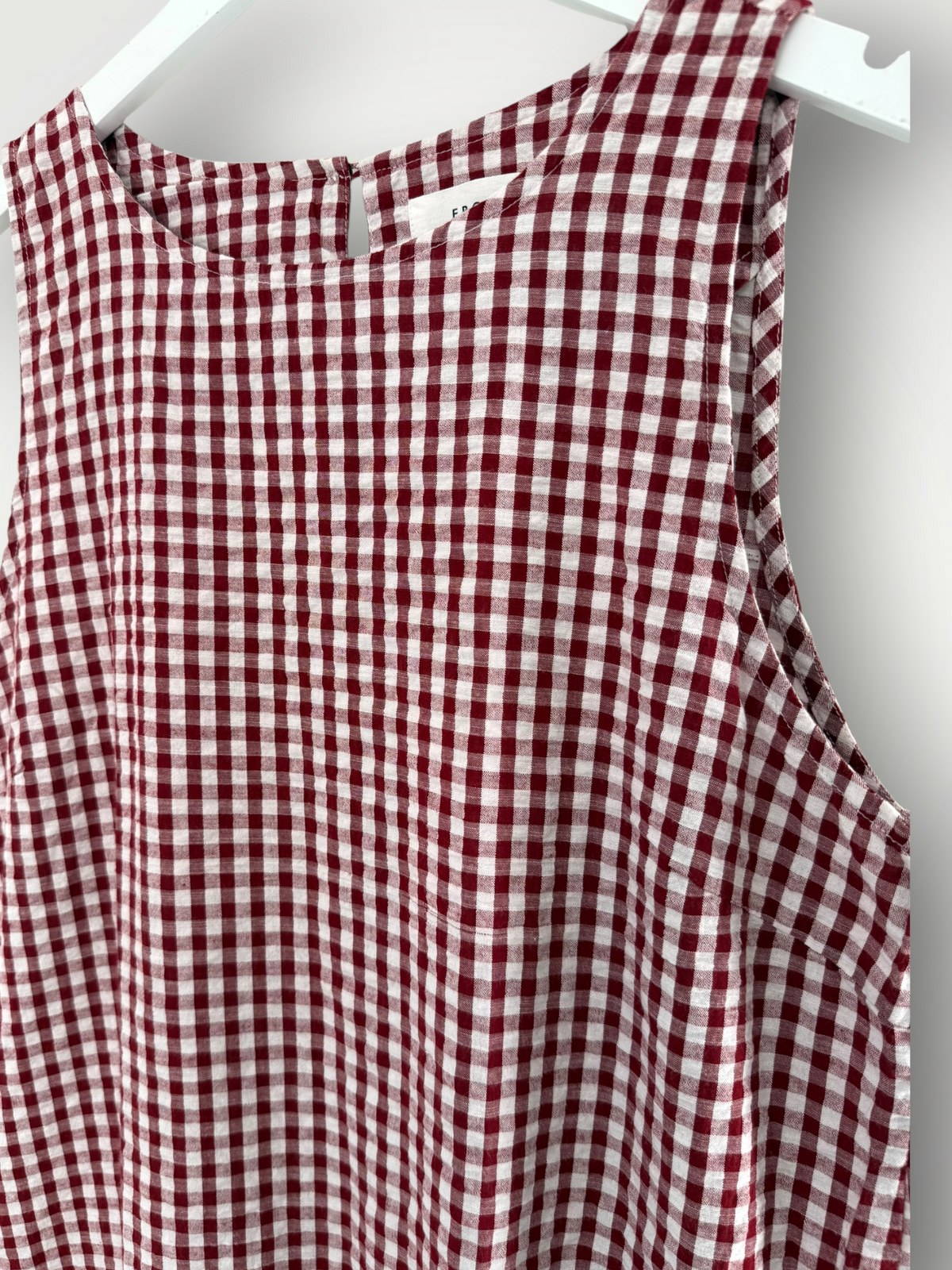anna dress - red gingham cotton