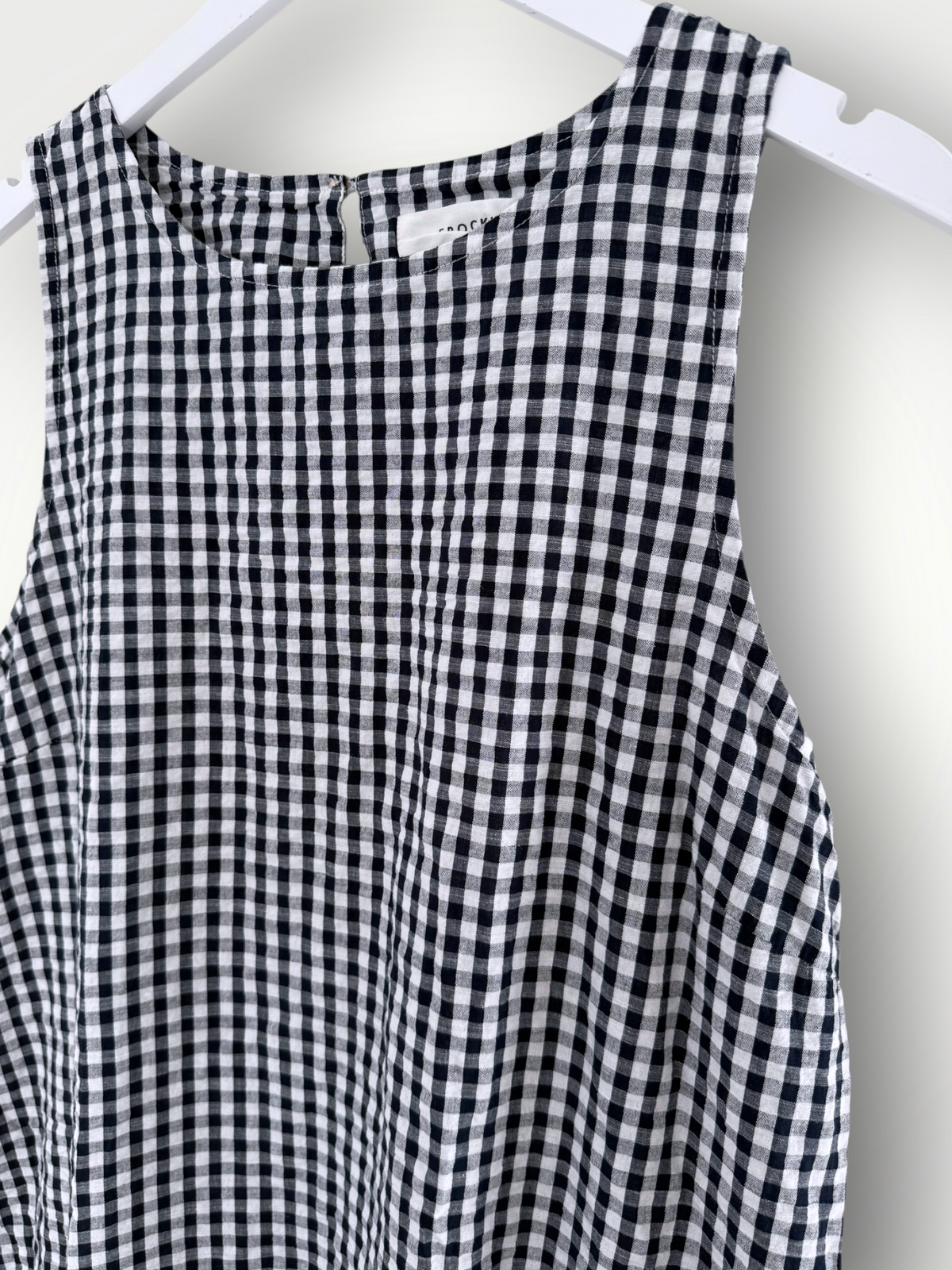anna dress - ink gingham cotton