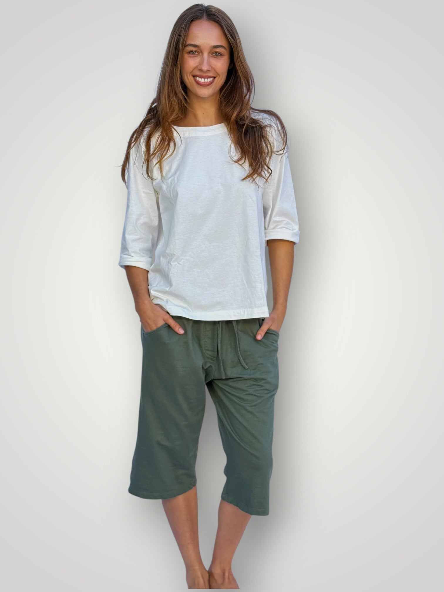 billy cotton knit short - chive Apparel