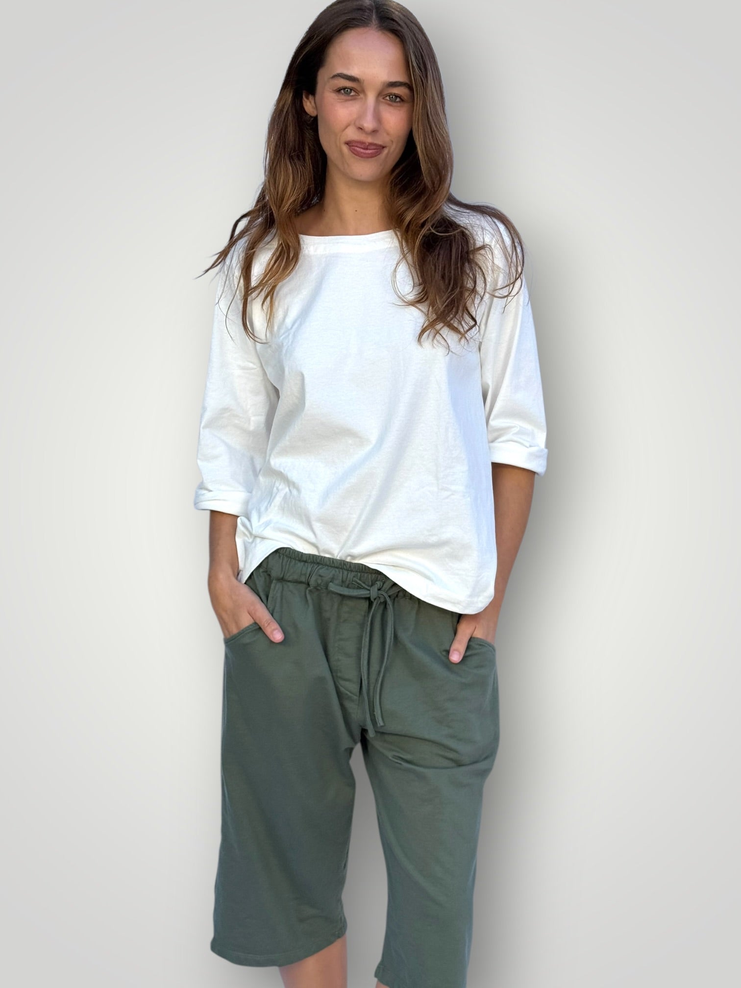billy cotton knit short - chive Apparel