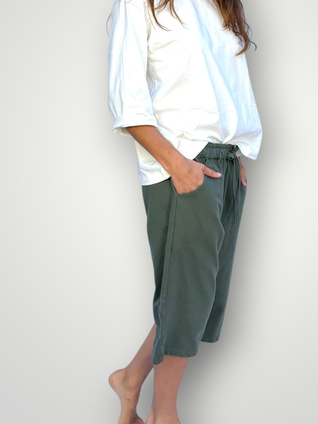 billy cotton knit short - chive Apparel